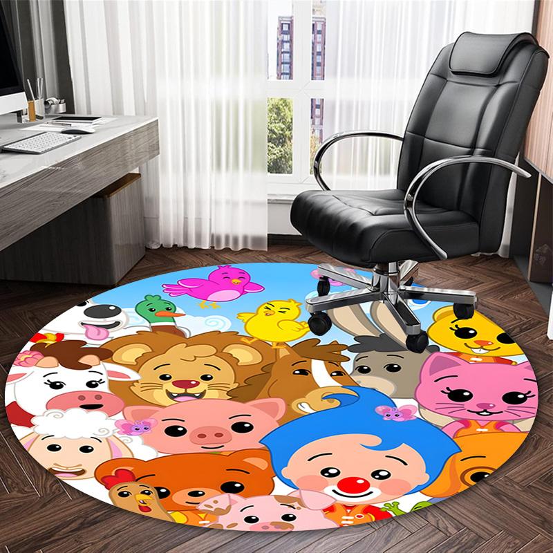 1pc Flim Flim1 Print Round Carpet Chair Round Carpet Suitable for Bedroom Living Room Home Decorative Carpet