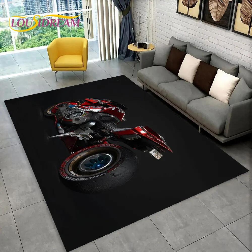 3D Киберпанк Концепт Мотоцикла Мультяшный Ковер, Ковер для Гостиной Спальни Дивана Прихожей Декор, Детский Нескользящий Коврик