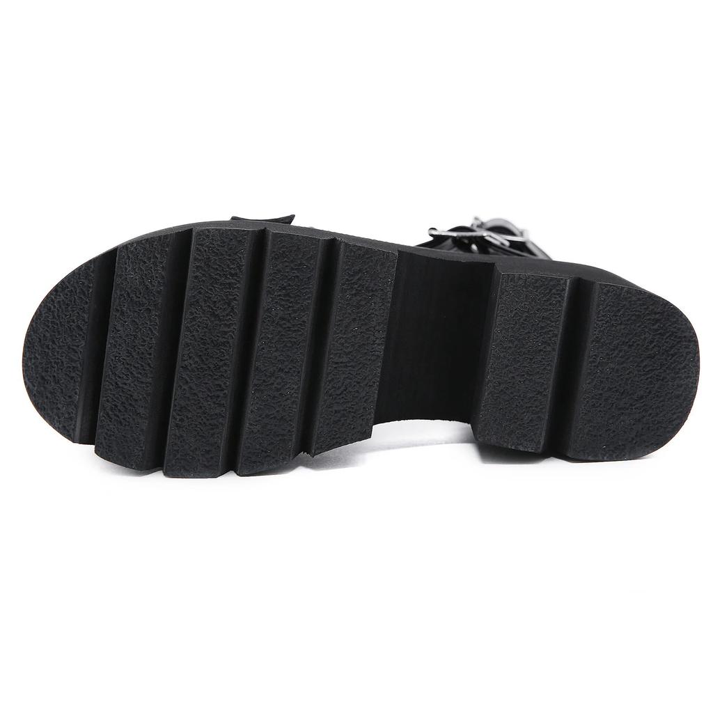 Новинка 2024 года, американские сандалии на каблуке 9 см с выдолбленной подошвой, быстрая продажа, римские сандалии на толстом каблуке с толстой подошвой Lhx