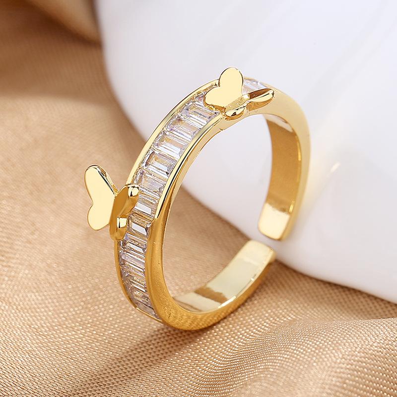 925 Sterling Silver HipHop Ring Open Adjustable Silver/Gold For Women Exquisite Student Girlfriend Jewelry Wedding Party GiftG