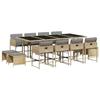 VidaXL Садовый обеденный комплект с подушками 13 шт., Стол и стулья со складной спинкой, Мебель для патио 3211344