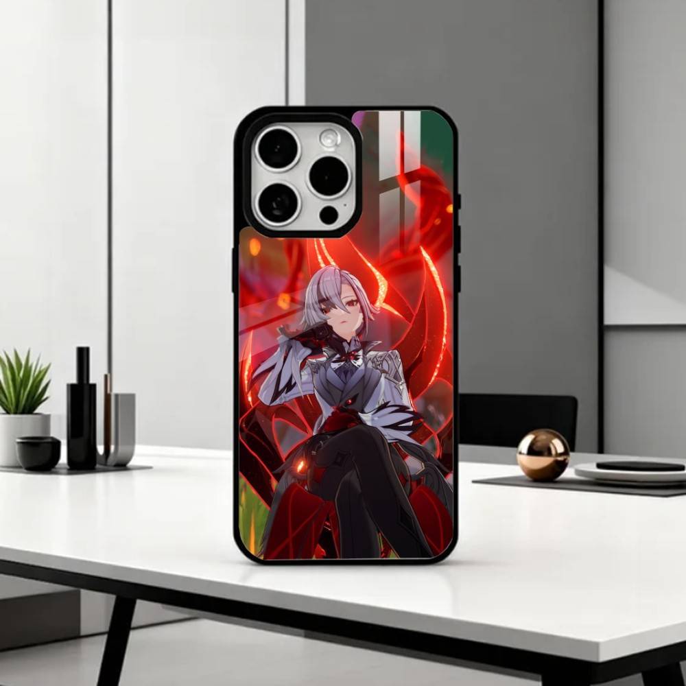 A-Arlecchino G-Genshin Impact Phone Case For iPhone17,16,15,14,13,12,11 Plus,Pro Max Magnetic For Magsafe Wireless Charging