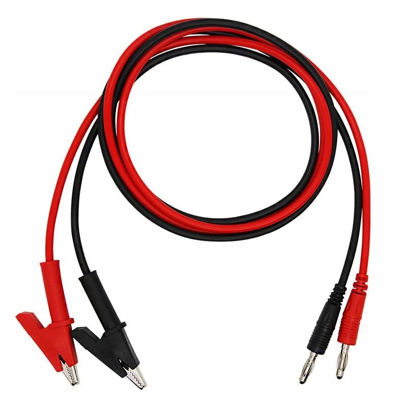 Test Leads For Multimeter/Laboratory Power Supply - Crocodile Clips 1500V 15A 100Cm (2 Pcs - Black And Red)