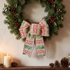 Festive Home Decor Accessories Christmas Bows for Wreath, Merry Craft Bow Ornaments, Winter Tree Reusable Seasonal Decoration Holiday Tree,