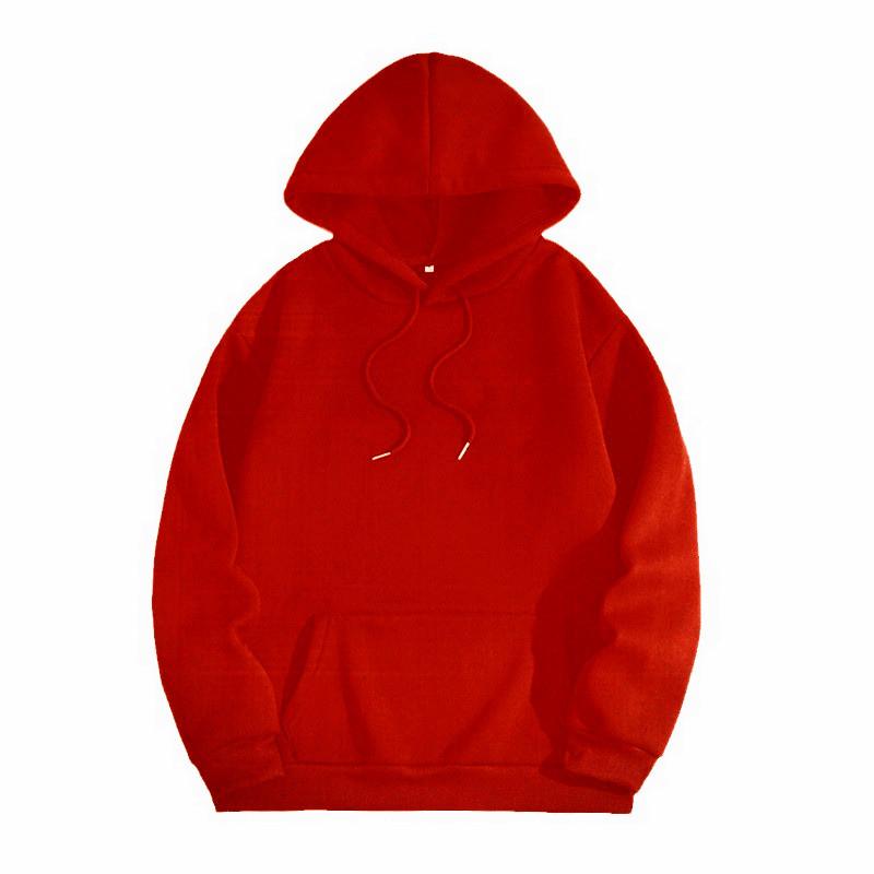 Women's European/American Style Casual Solid Color Plus Velvet Loose Hooded Sweatshirt for Autumn/Winter 2024