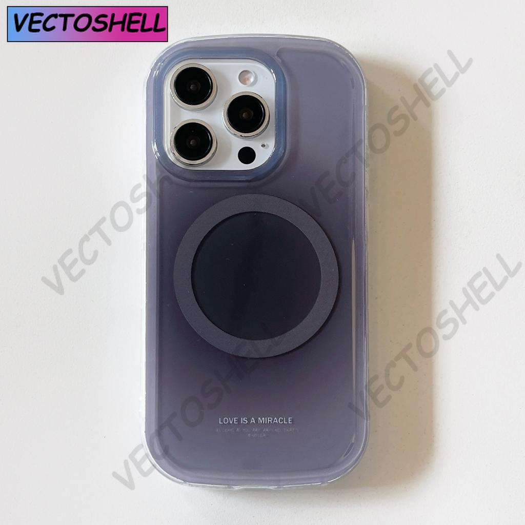Новый корейский пастельный градиентный магнитный чехол для iPhone 11-16 Pro Max - Ударопрочный мягкий силикон, готов к беспроводной зарядке