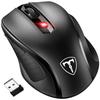 Qtuo 2.4G Wireless Mouse, 5DPI (800-1200-1600-2000-2400), High Precision, Adjustable Buttons, Weight: 0.088kg