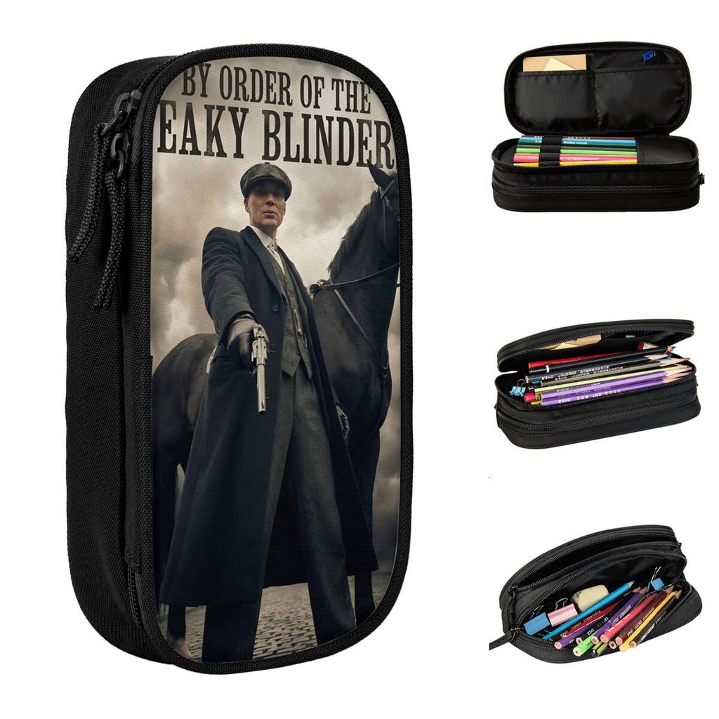 P-Peaky Blinders Tommy Shelby Pencil Cases New Pen Bag Student Big Capacity Students School Cosmetic Pencilcases