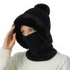 Autumn Winter Hat Scarf One-piece Kit Knitted Hat Women's Warm Ear Protection