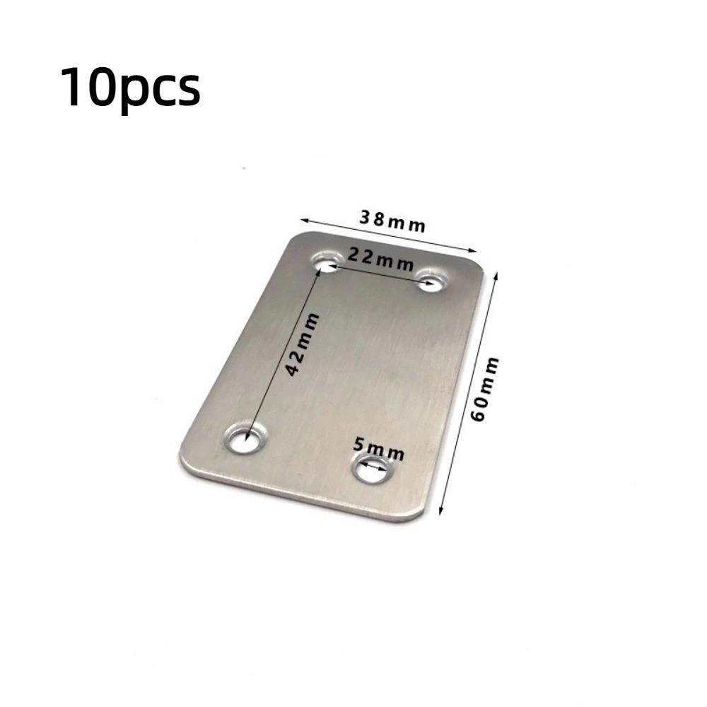 10 шт. Угловой кронштейн из нержавеющей стали Прямые мебельные крепежи Соединители для деревянных досок