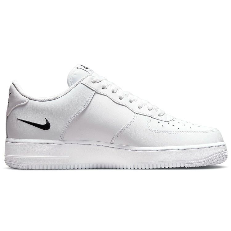 Nike Мужские кроссовки Air Force 1 Low Multi-Swoosh, белые, оранжевые, университетские, золотые, DM9096-100
