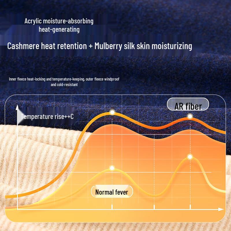 Мужские зимние термобрюки-базовый слой из шерсти Hengyuanxiang