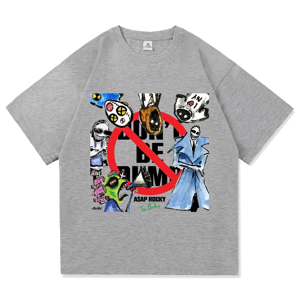 A Rocky 2026 New Album Dont Be Dumb Tee Shirt Fashion Unisex Women Clothing Harajuku High Quality Tops Cotton TShirts Vintage