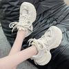Fashion Sports Lace-up Muffin Platform Dad Shoes Women's 5 Spring New Small Height Increase Casual Sports Shoes