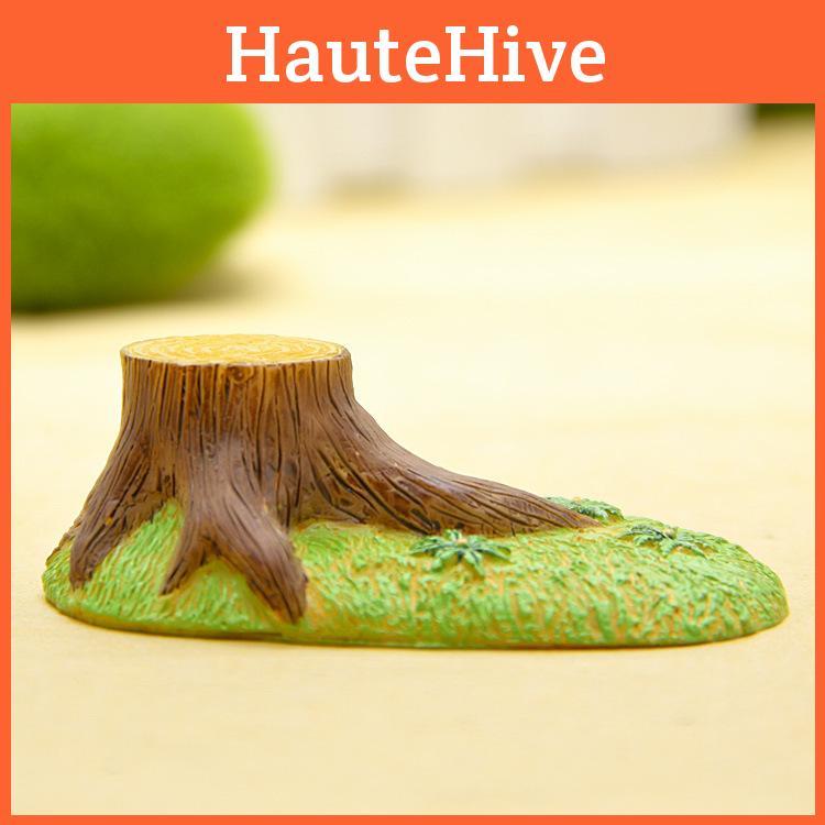 Tree Stump Cartoon Green Grassland Mini Model Decoration For Micro Scenery Props