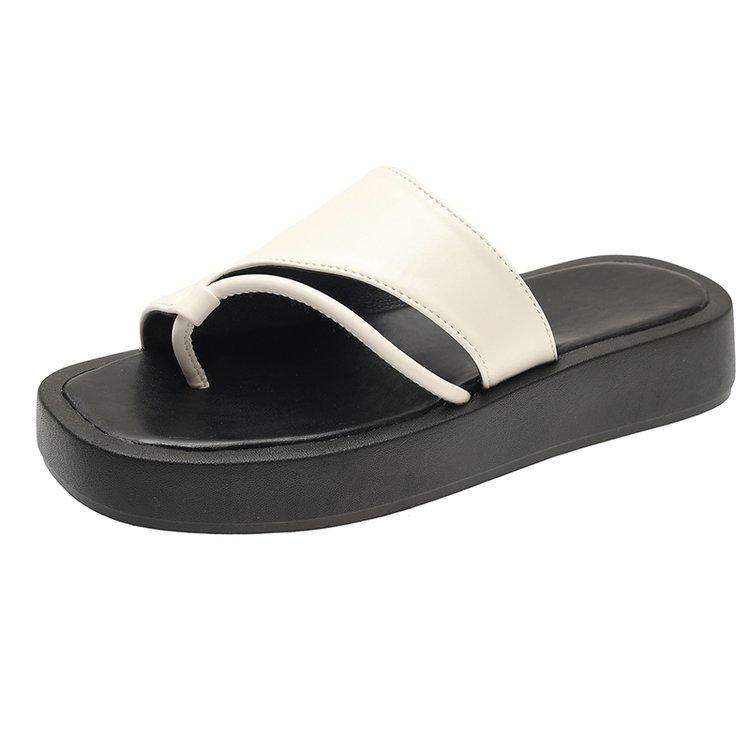 Тапочки римские Mezzanine женская верхняя одежда летняя новая мода повседневные классные тапочки шлепанцы на толстой подошве женские