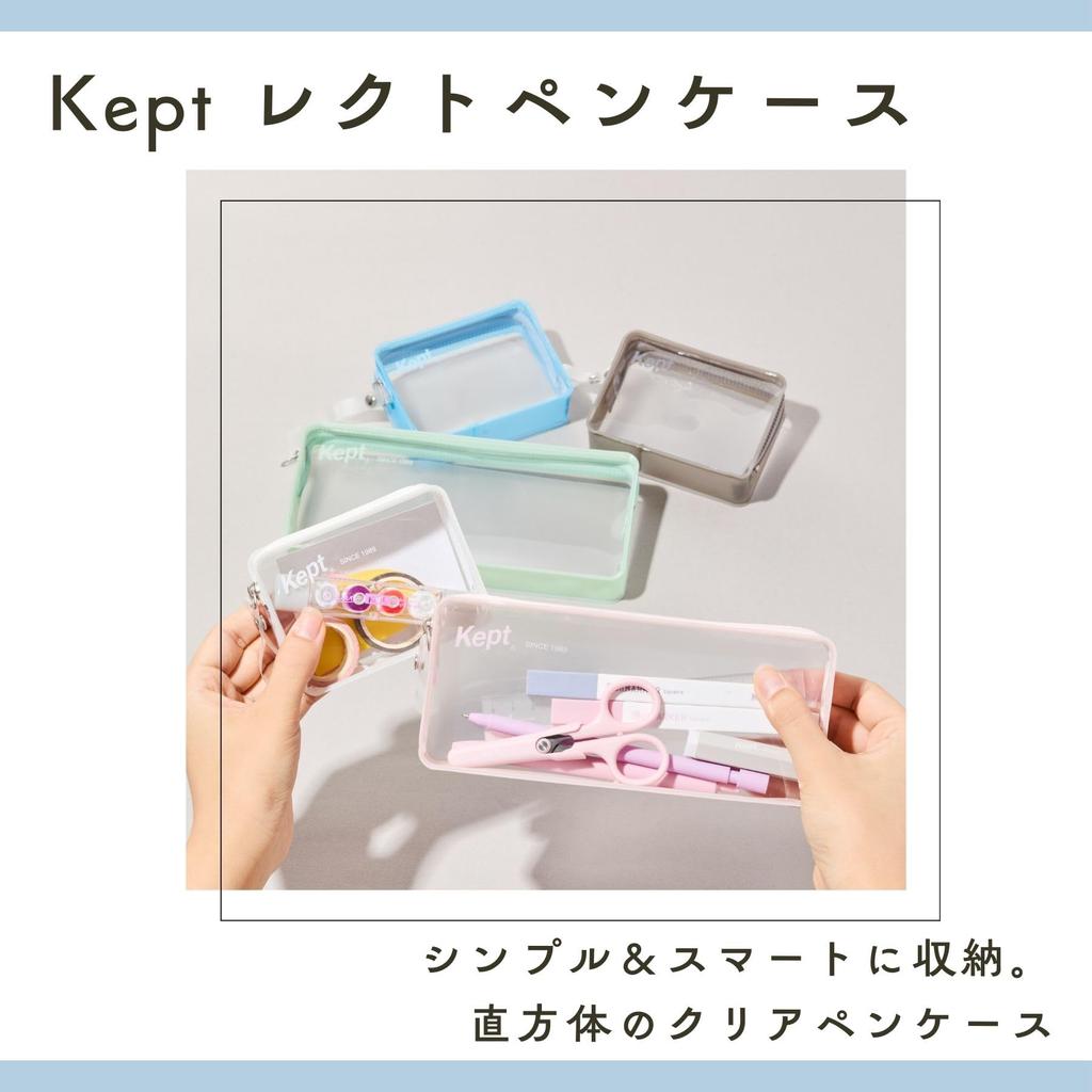 Raymay Fujii Kept Rectangular Pen Clear Gray KPF1330N Case,