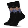 Men's Autumn and Winter New Business Commuting Diamond Lattice Tube Cotton Socks