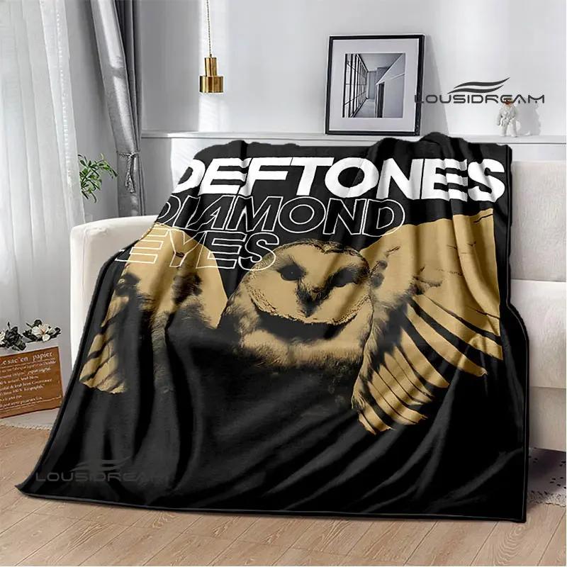 Плед с логотипом группы Deftones детский плед фланелевый мягкий уютный плед домашний дорожный плед подарок на день рождения украшение
