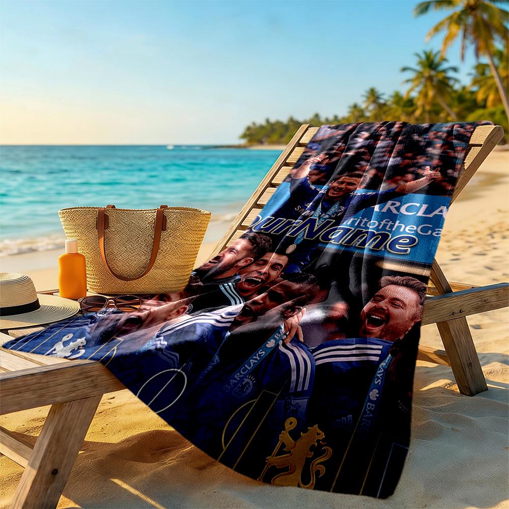 Chelsea Customize Your Name Beach Towel Super Soft & Absorbent Suitable for Sports Travel Swimming Yoga Bathroom Beach And Pool