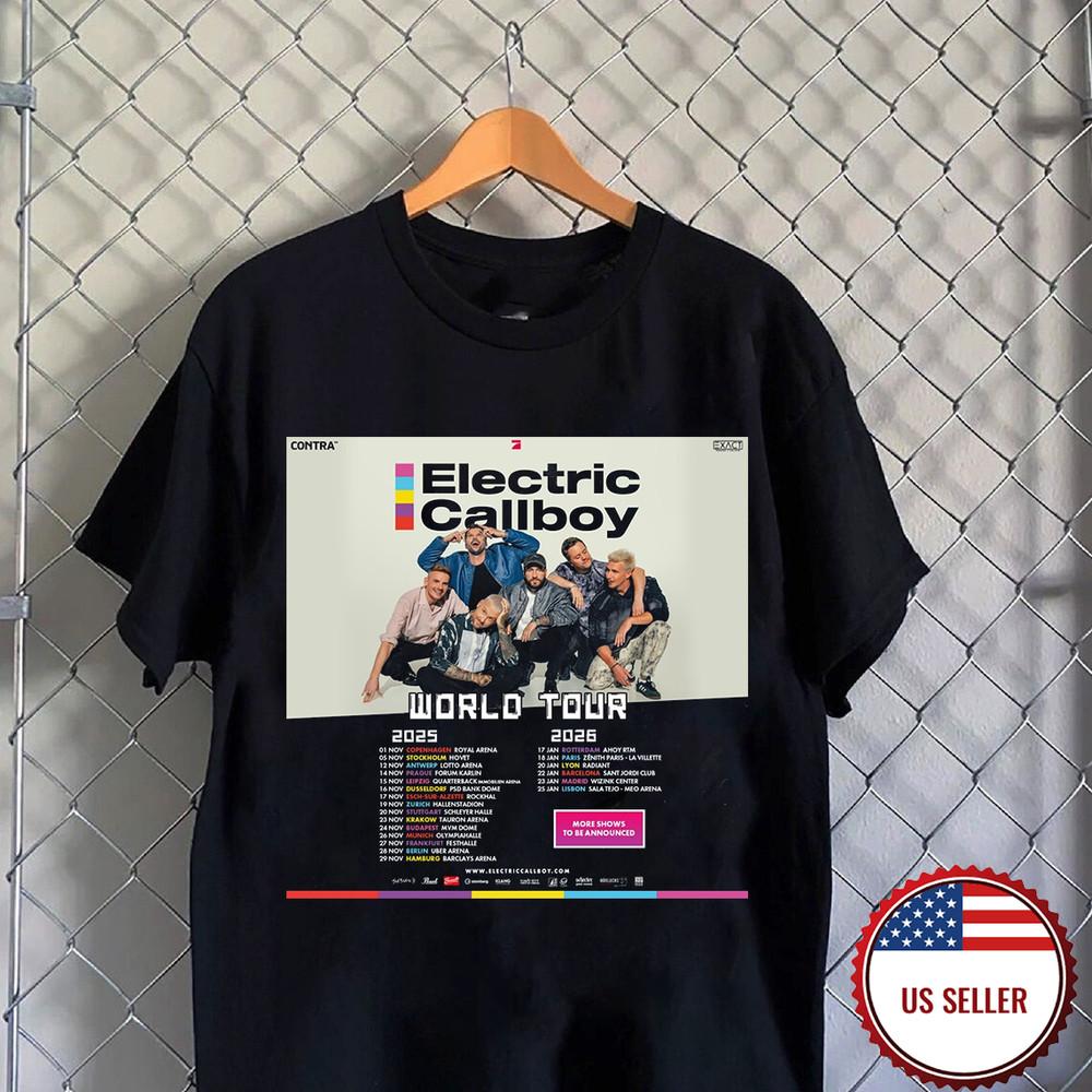 Electric Callboy Band World Tour London T Shirt Full Size S5XL Unisex T-Shirt