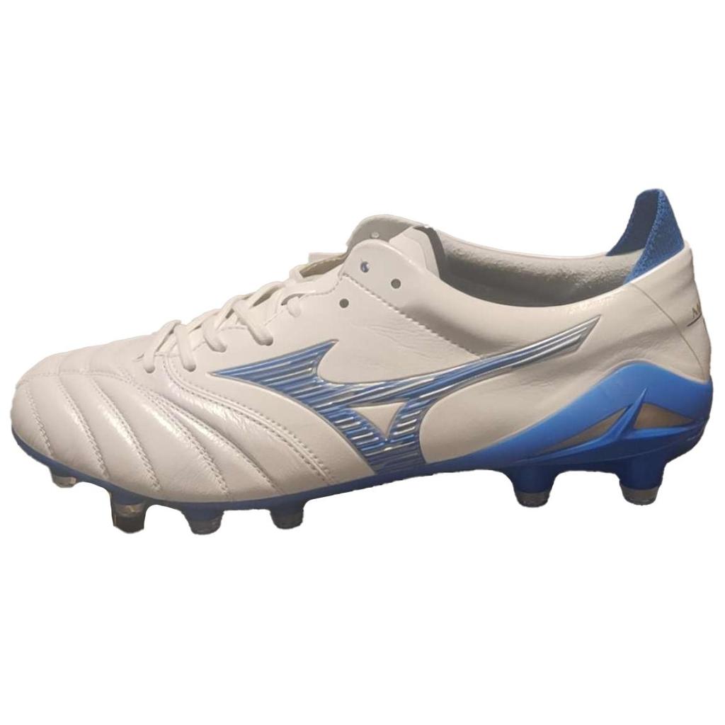 Mizuno Morelia Neo Comfortable Lightweight Non-Slip Durable Soccer Shoes Unisex Soccer Shoes White Blue P1GA243025