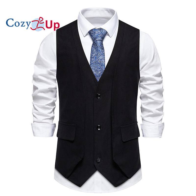 Уютный мужской формальный модный жилет, многослойный жилет, деловой костюм, жилеты для свадьбы