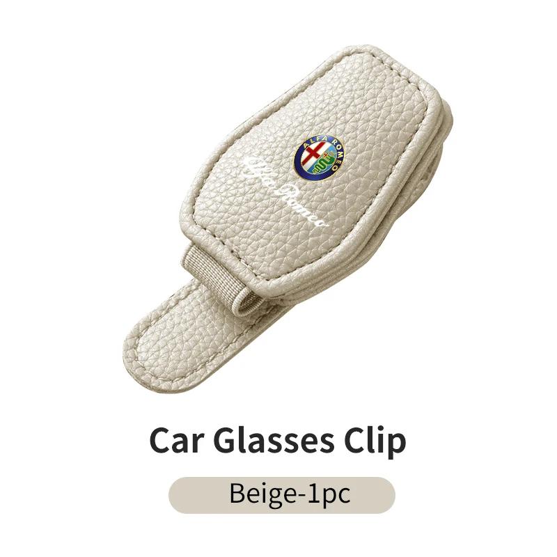 DLOUS1 Car Glasses Clip Sunshade Storage Clip Sunglasses Organize For Alfa Romeo Giulia 147 Mito 156 159 166 GT Stelvio Brera Volante