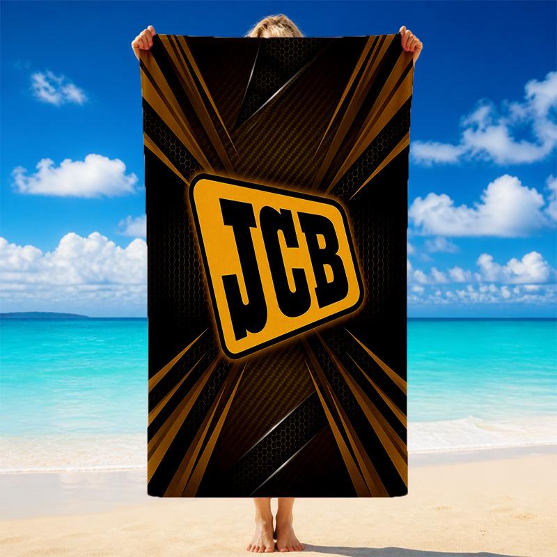 JCB Print Microfiber Beach Towel Sand?Resistant Lightweight Towel For Swimming Outdoor Travel Use