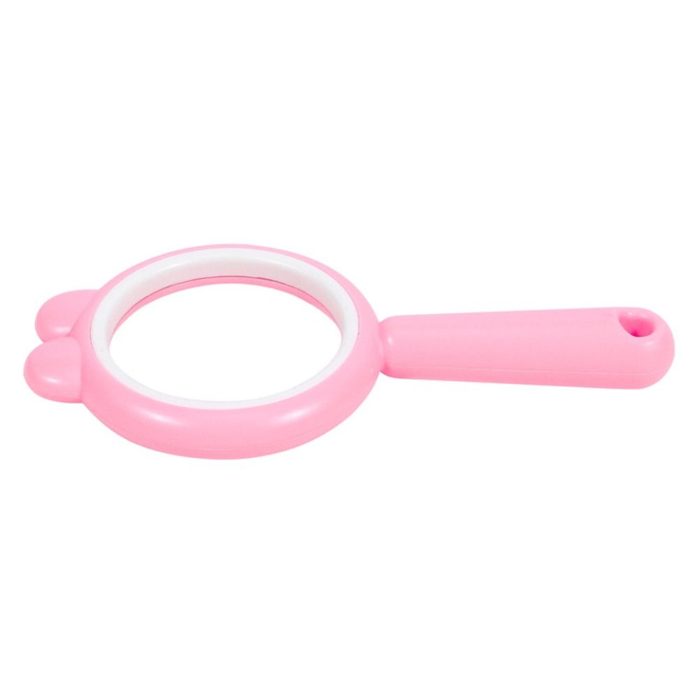 Science Tool 4X Magnifyer Pink/Purple/Yellow/Green Handheld Reading Magnifier  Kids