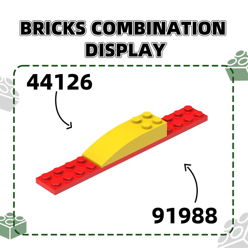 Нетоксичный 34 шт./лот №44126 Изогнутый 6 x 2 Блок Moc Цветные Аксессуары Совместимые с Изогнутым Кирпичом DIY Игрушки Для Головоломки Мозга из Частиц