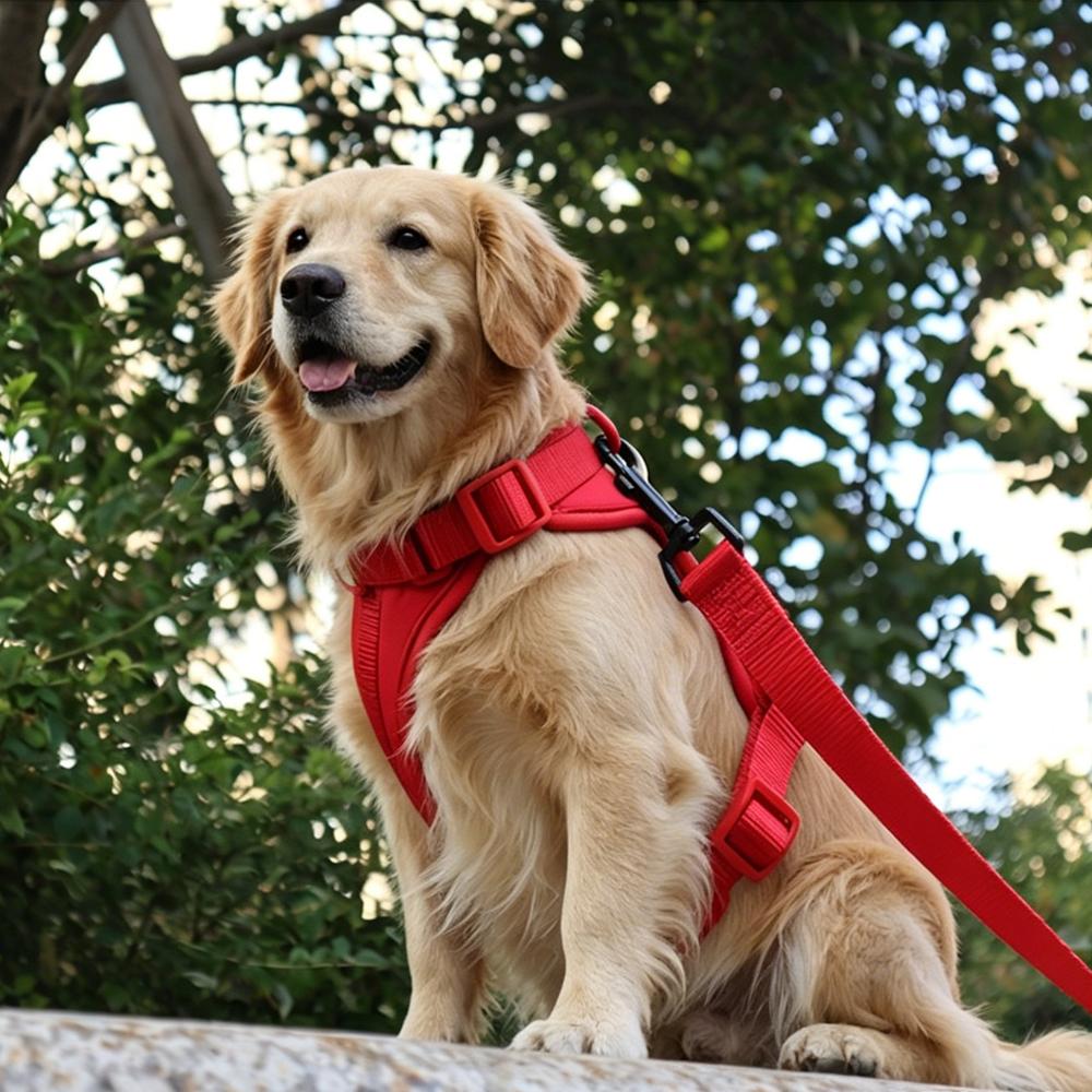 Adjustable Breathable Lightweight Dog Harness Chest Strap Outdoor Walk Training Harness for Small to Medium Dogs Pet Supplies