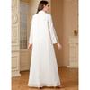 Amazon Middle East Cross-Border Robe Women Clothes Chiffon Embroidery Contrast Color Bronzing Dubai Arab DRESS