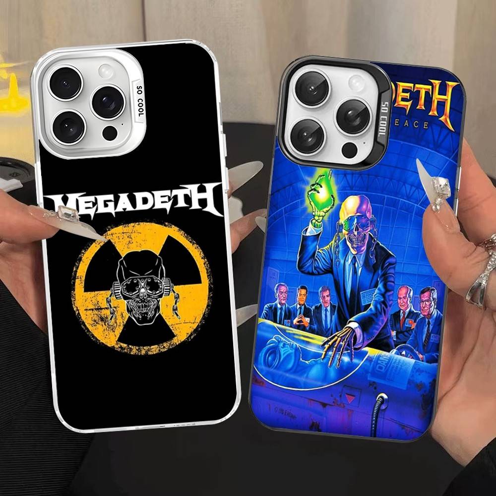 Music Band M-Megadeth Phone Case For IPhone 17 16 15 14 13 Pro 12 11 Pro Max PLUS Color Back Cover