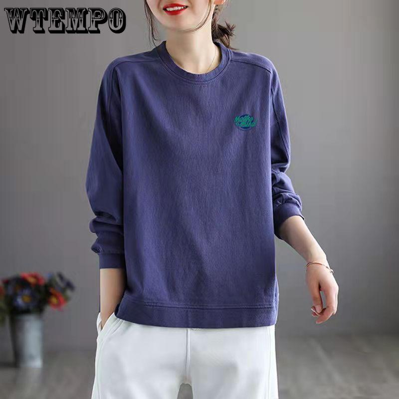 Женская толстовка-свитер весна-осень корейская версия универсальный топ длинный рукав свободная утягивающая футболка