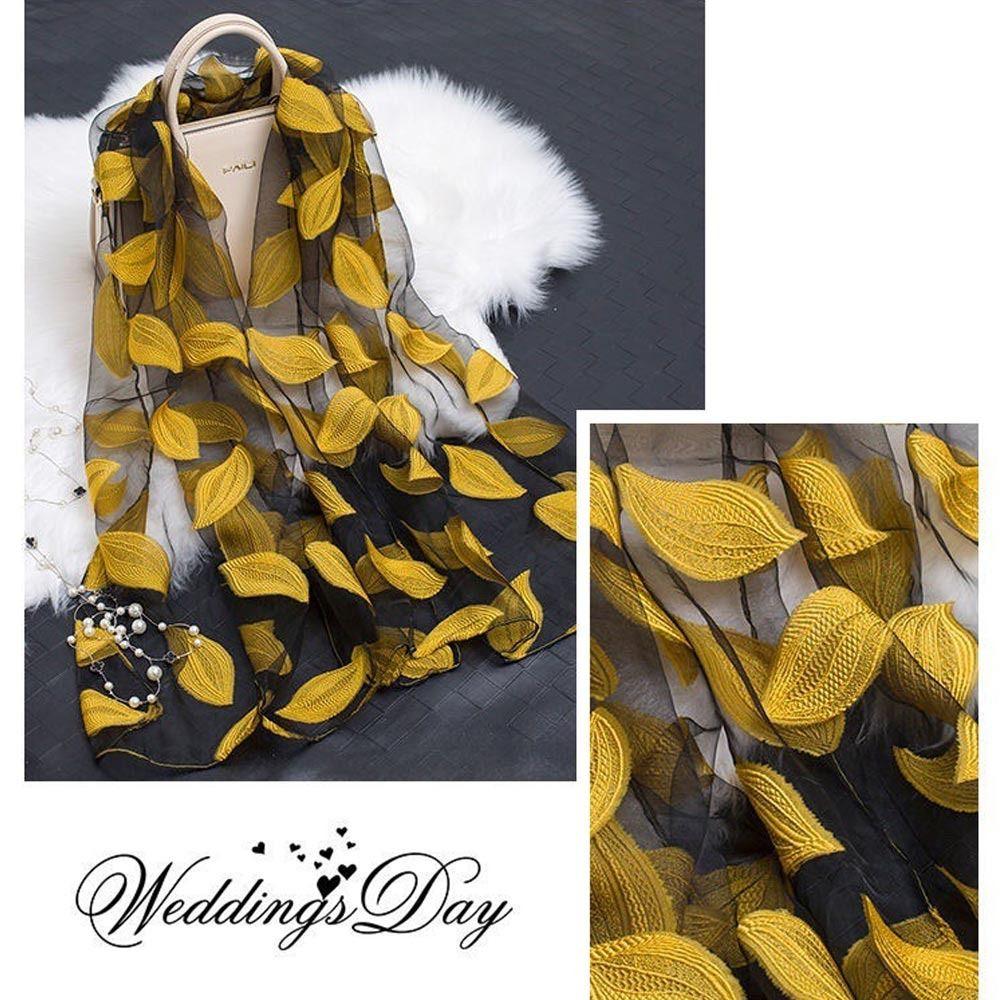 Soft Silk Scarf Organza Gauze Sheer Wrap Summer Shawls Women