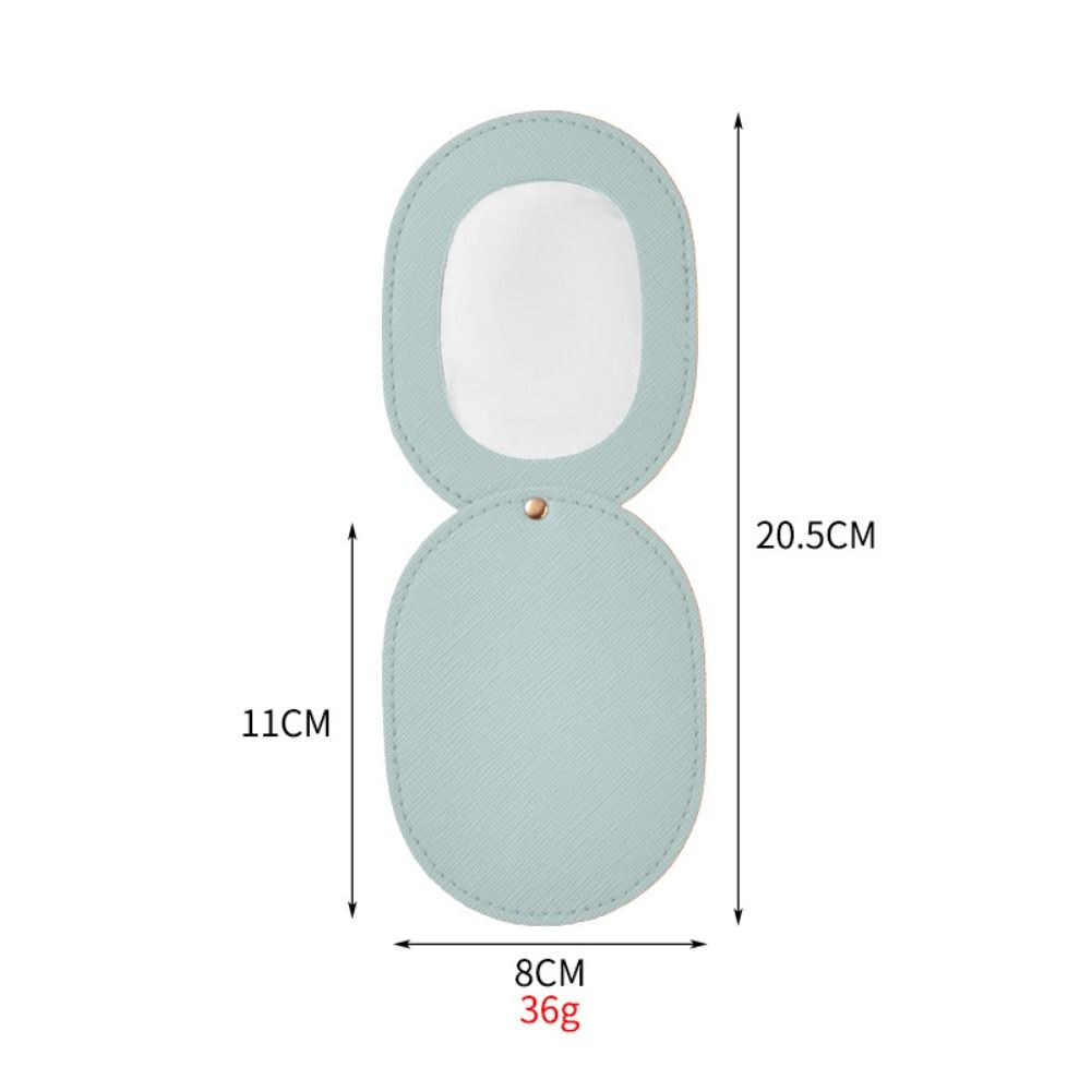360 Degree Rotation Round Beauty Mirror Round Folding Pocket Mirror Leather Rotating Mirror  Gift