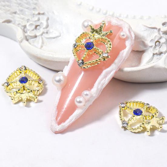 10 шт. стили для ногтей, украшения со стразами, блестящий маникюр, искусство DIY, разнообразные 3D Корона, сердце, подвеска для ногтей