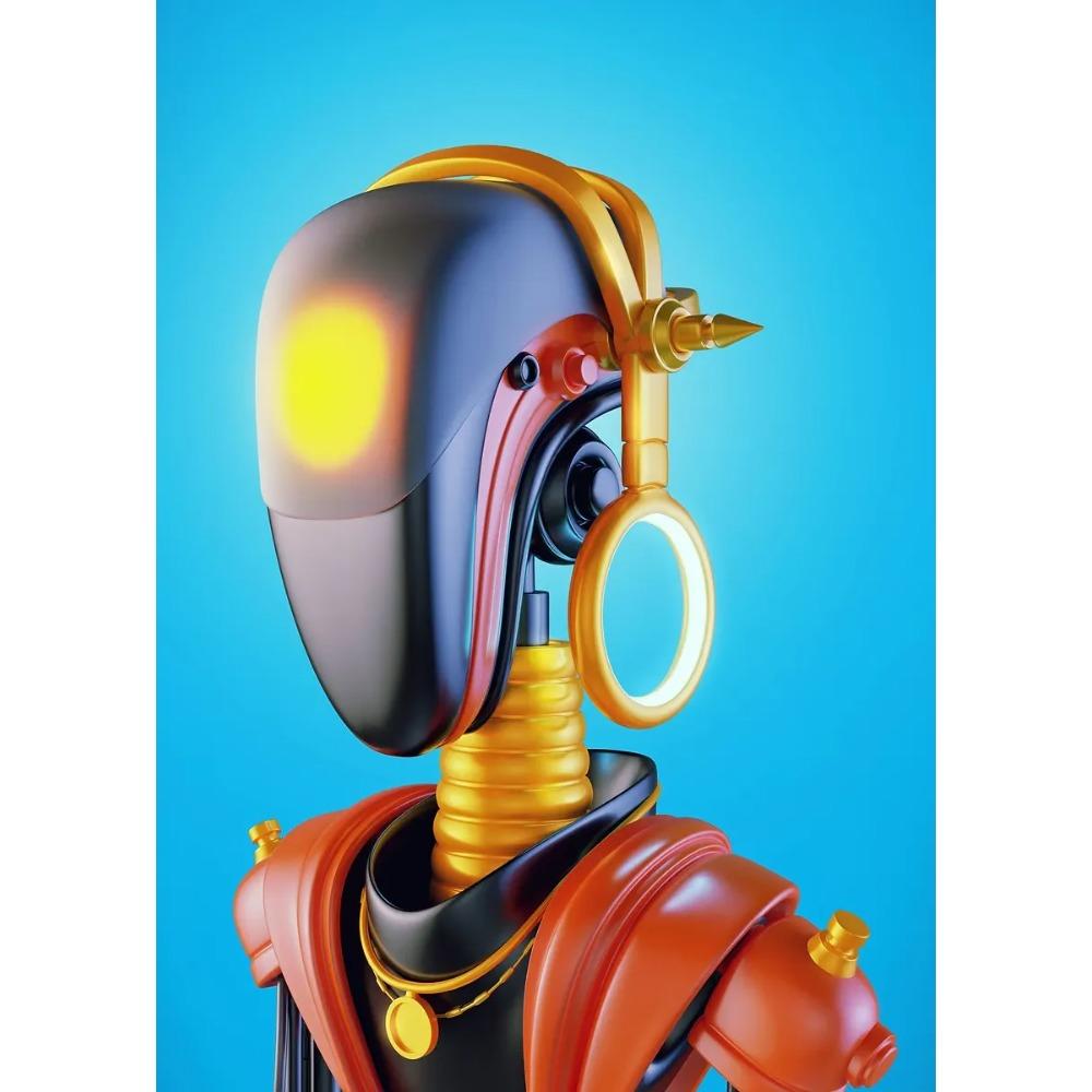 Realistic Abstract Robots Surrealism Posters Cool Robot Priest Modern Prints Canvas Wall Art Pictures Home Living Room Decor