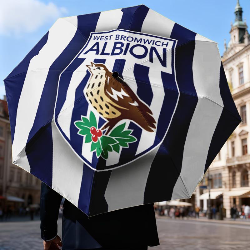 Bromwich Albion Automatic Folding Umbrella - 8-Rib Travel Umbrella with Auto Open/Close & Portable Gifts for holidays or birthdays