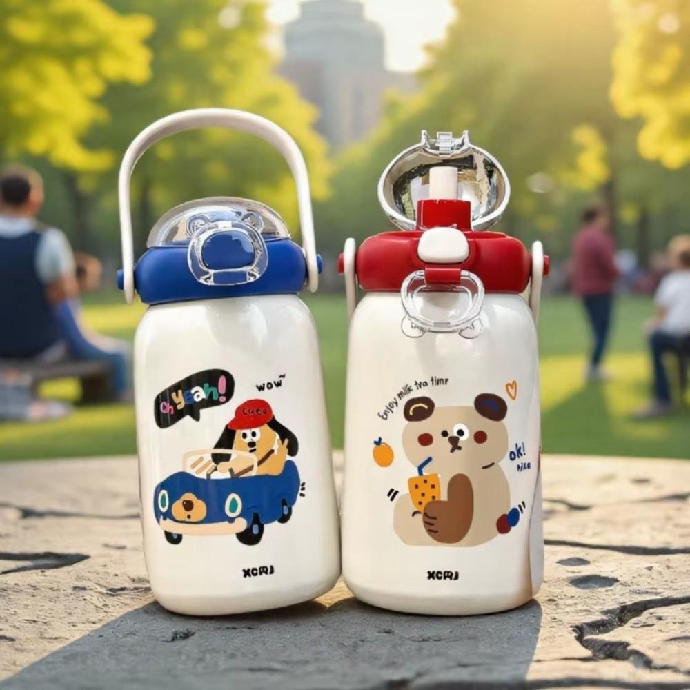 Large Capacity Vacuum Cup Cartoon Coffee Cup Cute Student Water Cup Gift