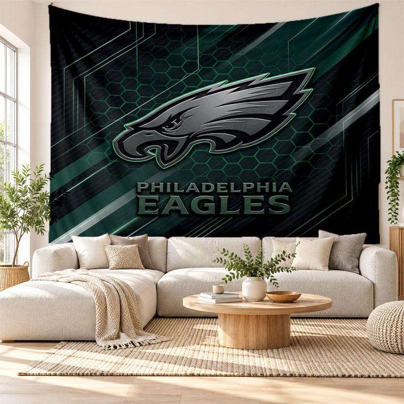 Philadelphia Eagles Wall Tapestry, Soft Fabric Wall Hanging, Decorative Backdrop For Bedroom Home Wall Art