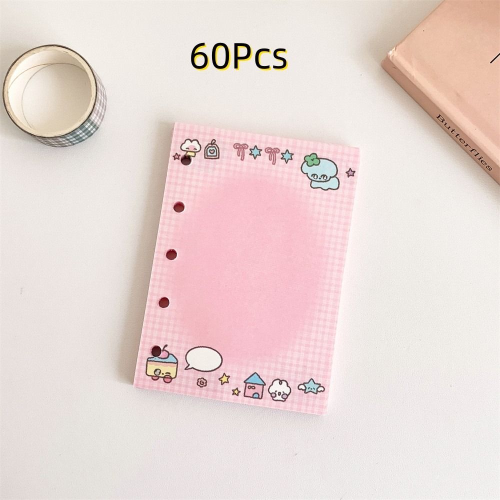 Double Buckle Photo Card Holder Cartoon M5 Pocket Notebook Kawaii Transparent Binder
