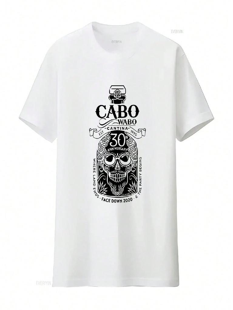 Cabo Wabo Catina 30th Anniversary Sammy Hagar T Shirt Vintage Washed Stretched Top For Everyday Wear Designer Clothes Stylish