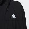 adidas Повседневная спортивная однотонная ветровка с капюшоном средней длины, мужская верхняя одежда, черная HD0041