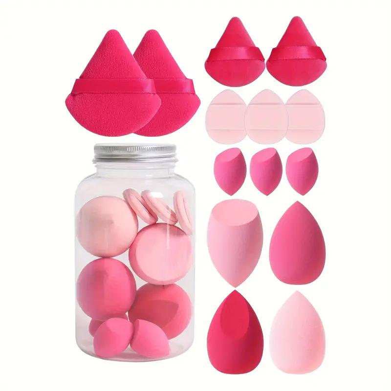 Beauty Egg Set Mini Треугольный пальчиковый пудреница Flocked Рассыпчатая пудра Воздушный кушон Макияж Яйцо Спонж Темпера Макияж Яйцо