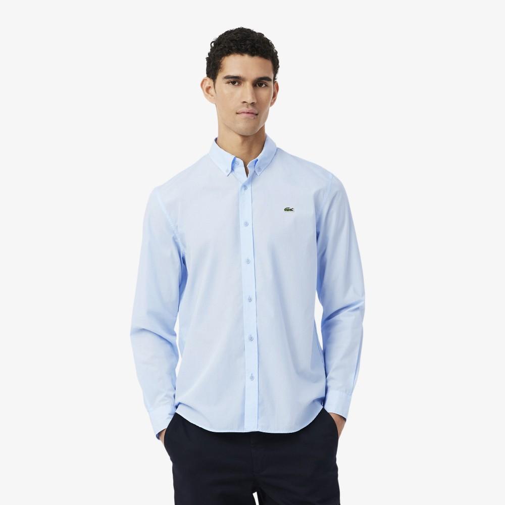 Lacoste Мужская легкая хлопковая рубашка с длинным рукавом CH6250-56GT01