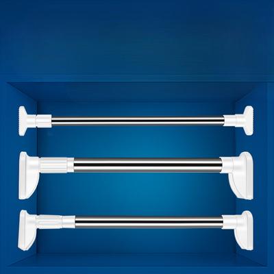 Выдвижной стержень, непробиваемый, утолщенный карниз для душевой занавески из нержавеющей стали, карниз для штор, подвесной карниз для гардероба