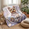 Jeweled Wolf Portrait Theme blanket Lightweight Warm Flannel Blanket Decorative Throw Blanket for Home Decoration