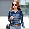Cotton T-Shirt Women Long Sleeve Striped T Shirt Spring Autumn Female Clothing Shirt Blouse Tops